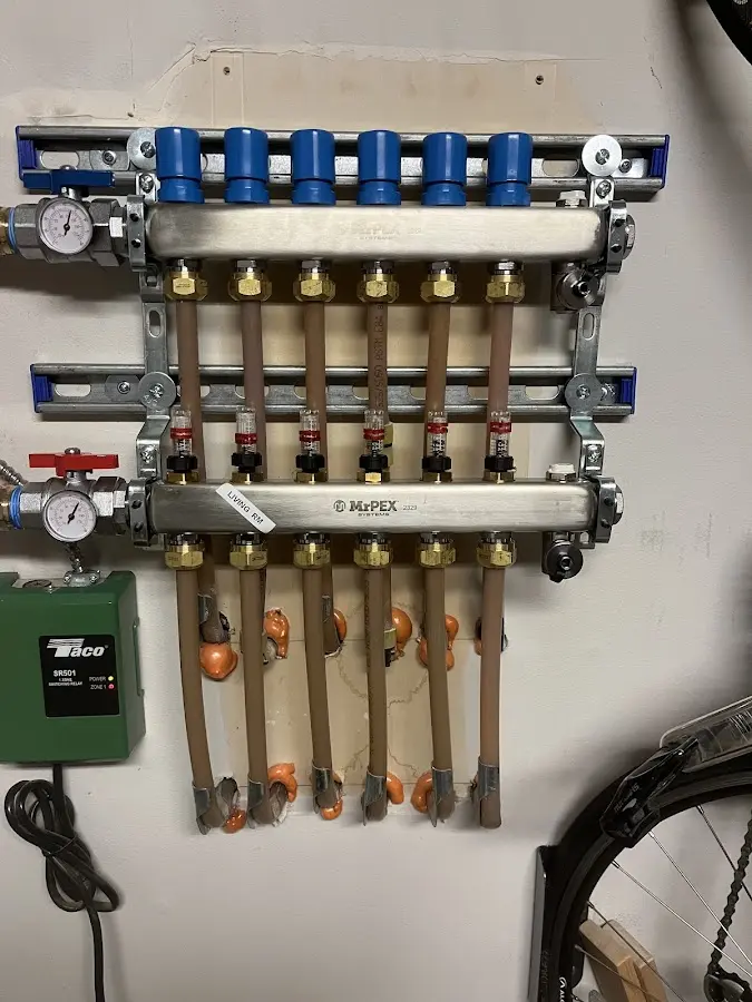 Plumber performing Gas Line Installation at a residential property in Templeton